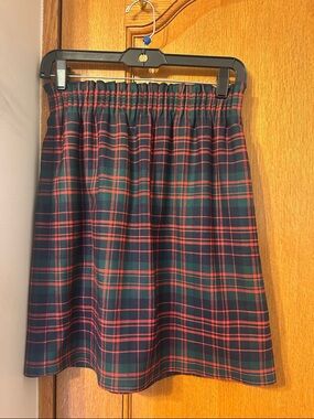 J. Crew Red and Green Plaid Mini Skirt
